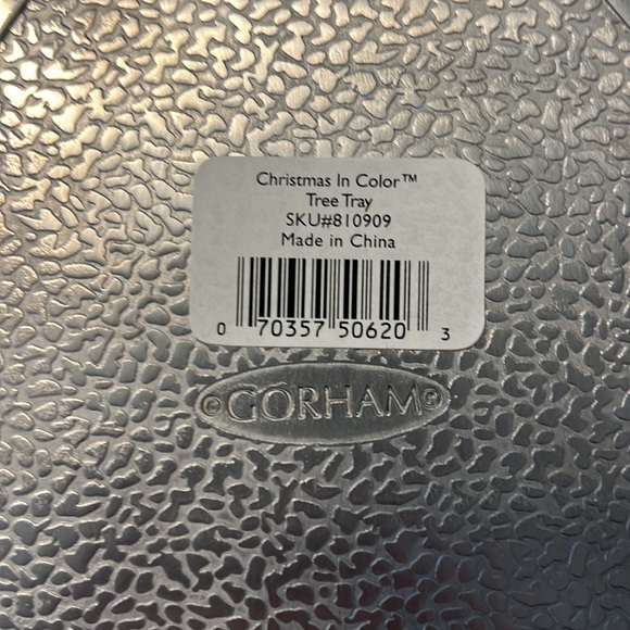 NIB Gorham Christmas in Color Tree Tray. - Picture 7 of 7